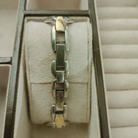 Brighton Watch Alta Womens Silver Gold Tone Heart Design Quartz Movement Adjusta - Picture 4 of 8